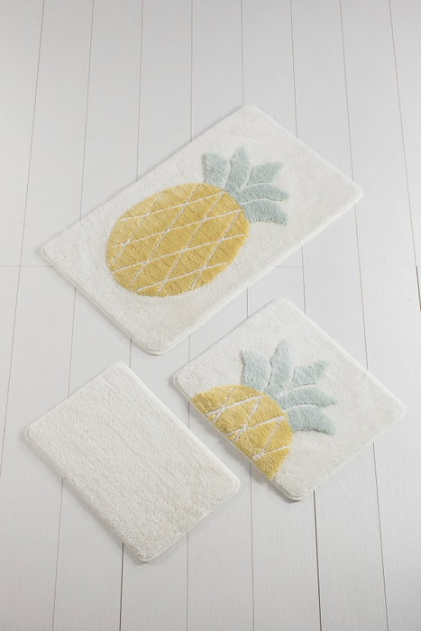 Mijölnir Juego de alfombras de baño Ananas Multicolor